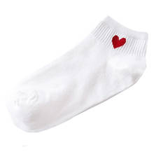 Women Heart-shaped Fashion Skateboard Sock Comfortable Socks Fashion Socks White 2024 - купить недорого