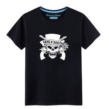 Boys Girls Luminous T-shirts Cartoon Skull Print T Shirt For Boys Cotton Children Clothing Tops Tee Toddler Short Sleeve T Shirt 2024 - buy cheap