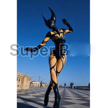 Sexy black patent leather hollow horns conjoined bar gogo interactive atmosphere costumes black technology stage dance wear 2024 - buy cheap