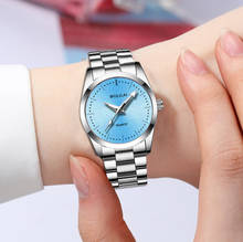 Часы наручные женские кварцевые, модные классические аналоговые, с браслетом из нержавеющей стали, роскошные 2024 - купить недорого