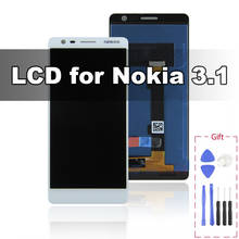 Для оригинального Nokia 3,1 LCD + рамка TA-1049 TA-1057 TA-1063 TA-1070 дисплей сенсорный экран дигитайзер в сборе с заменой рамки 2024 - купить недорого