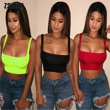 2020 New Fashion Women Sexy Crop Tops Solid Summer Camis Women Casual Tank Tops Vest Sleeveless Crop Tops blusas 2024 - buy cheap