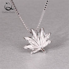 New Fashion Jewelry 925 Sterling Silver Personality Simple Maple Leaves Women Temperament Clavicle Chain Pendant Necklaces N308 2024 - buy cheap