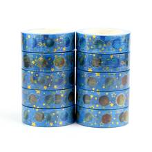 10pcs/lot Decorative Stars Universe Planet Foil Washi Tapes DIY Scrapbooking Planner Adhesive Masking Tapes Kawaii Stationery 2024 - buy cheap