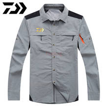 Daiwa camisa masculina para áreas externas, camiseta esportiva respirável de secagem rápida para caminhada e pesca, roupa para o verão 2024 - compre barato