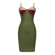 Summer Bandage Women Dress 2020 New Bodycon Party Club Elegant Sexy Green Spaghetti Strap Celebrity Sleeveless Summer Dresses 2024 - buy cheap