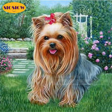 5D Diamond Painting Dog Yorkshire Terrier Cross Stitch Wall Decor Diamond Embroidery Full Square Animal Rhinestone 3D DIY Mosaic 2024 - buy cheap