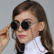 Модный Цветной Стеклянный материал цепочка для солнцезащитных очков женские противоскользящие очки для чтения es шнурок-цепочка Веревка держатель очки ремешок 2024 - купить недорого