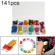 141Pcs 2/3/5/7.5/10/15/20/25/30/35/40Amp Mixed Set Kit Car Safety Blade Fuses Assortment Kit with Clip 2024 - buy cheap