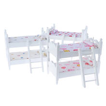 Modelo de bonecos para crianças, para quarto e brincar de fingir, bonecos de brinquedo, acessórios de casa, mini beliche 1:12, móveis de casa 2024 - compre barato