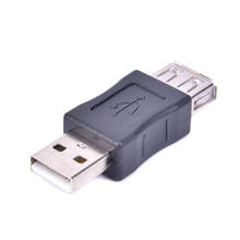Adaptador USB convertidor de conector macho a hembra, dispositivo USB negro 2024 - compra barato