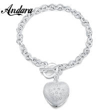 Fashion 925 Sterling Silver Bracelet Inlaid Love Bracelet for & Woman Jewelry Wedding Gift 2024 - buy cheap