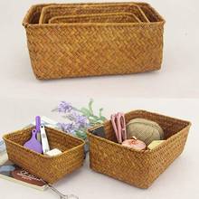 Seagrass Storage Basket Multisize Handmade Rattan Shelf Baskets Home Storage Bins Baskets for Decoration 2024 - buy cheap