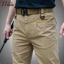 Pantalones militares con múltiples bolsillos para hombre, ropa táctica de algodón, resistente al desgaste, combate, SWAT, ejército, entrenamiento al aire libre, IX3 2024 - compra barato