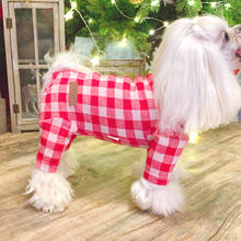 Girl Dog Clothes Jumpsuit Winter Female Dog Clothing Overalls Sleepwear Puppy Yorkshire maltese Pomeranian Poodle Costume Outfit 2024 - buy cheap