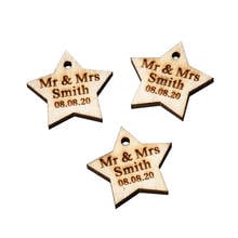 100Pcs Wooden Personalized Engraved Star Table Centerpieces Decor Wood Baby Shower Birthday Party Baptism Wedding Gifts Favors 2024 - buy cheap