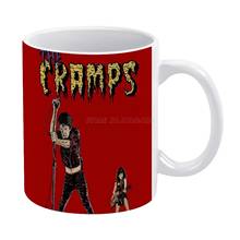 Taza de té de cerámica blanca The Cramps, regalo de cumpleaños, tazas de leche, moda de Cramps, patrón de Nueva York, Londres, París, Fra 2024 - compra barato