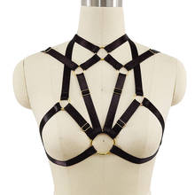 Women Fetish Elastic Body Harness Bra Black Harness Sexy Lingerie Plus Size Top Cage Fashion Chest Strappy Pole Dance Rave 2024 - buy cheap