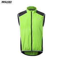 ARSUXEO Men Women Cycling Vest Windproof Jacket MTB Bike Bicycle Jersey Coat Reflective Clothing Sleeveless Lightweight 20V1 2024 - buy cheap