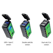 Cargador USB Dual para motocicleta, adaptador de carga rápida impermeable con interruptor de encendido/apagado para teléfono móvil, GPS, 12V, SAE a USB 2024 - compra barato