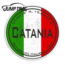 Jump Time Catania-pegatinas de vinilo de Italia, pegatinas de bandera italiana, pegatina de equipaje, accesorios para coche 2024 - compra barato