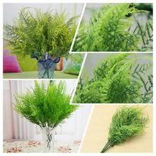 1PC 7 Stems Artificial Asparagus Fern High Quality Shrub Silk Flower Green Plastic Decorative Bush Plants Grass Home Cafe Office 2024 - buy cheap