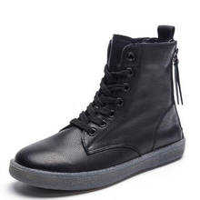 2021 New Spring Genuine Leather Boots Casual Sneakers Flat Soft Sole Large Size Warm Shoes Winter Snow Boots Women Riding Boots 2024 - buy cheap