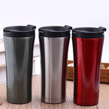 500ML Portable Water Cup Coffee Mug Stainless Steel Travel Mug Double Wall Vacuum Insulated Tumbler Wide Mouth Tea Cup With Lid 2024 - buy cheap