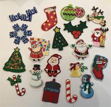 10 pcs Holiday Embroidered patches iron on popular badges Motif Applique hat bag shoe clothing decor repair accessory 2024 - buy cheap