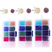 1Box 4mm 6mm 8mm Briolette Beads Kit Set Crystal Spacer Beads Faceted Glass Beads for Jewelry Making DIY Bracelet Necklace 2024 - buy cheap