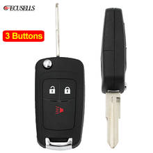 2+1/3 Button New Folding Flip Remote Smart Car Key Shell Case Housing Uncut Blade for Chevrolet Spark 2012 2013 2014 2015 2016 2024 - купить недорого