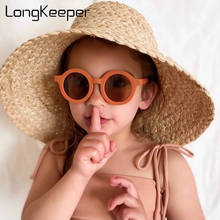 LongKeeper New Fashion Round Sunglasses Kids Cute Colorful Sun Glasses Girls Boys Vintage Shades UV400 Eyewear Infantil Gafas 2024 - buy cheap