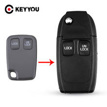 Keyyou para volvo 5 botões remoto flip dobrável chave escudo para volvo xc70 xc90 v50 v70 s60 s80 c30 fob caso chave do carro 2024 - compre barato