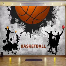 Milofi personalizado grande 3d papel de parede mural personalizado basquete esportes atividade fundo decoração da parede 2024 - compre barato