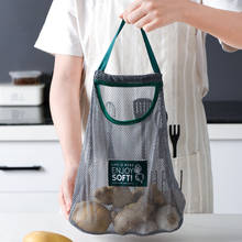 Saco de compras reutilizável portátil, sacola de frutas vegetais, algodão lavável, cadeia de malha, organizador orgânico, bolsa de armazenamento de cozinha para casa 2024 - compre barato