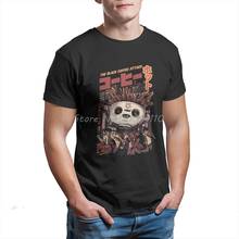 Camiseta masculina clássica ukiyo-e, design engraçado, arte preta, mágica, café, confortável, roupa gráfica, camiseta de algodão 2024 - compre barato