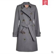 European American windbreaker women's trench coats skirt spring autumn new double-breasted gray classic Верхняя одежда khaki 2024 - buy cheap