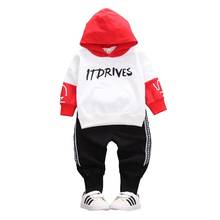 New Spring Toddler Cotton Hoodies Fashion Clothes Baby Girls Boys Hooded T-Shirt Pants 2pcs/Set Children Kids Casual Sportswear 2024 - buy cheap