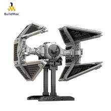 Buildmoc-Interceptor de imperio militar, guerra espacial, arma de guerra, buque de guerra, modelo de bloque de construcción, juguetes para niños, modelo Diy, regalo 2024 - compra barato