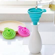 1Pcs Mini Silicone Gel Foldable Collapsible Style Funnel Hopper Kitchen Cooking Tools Accessories Kitchen Gadgets 2024 - buy cheap
