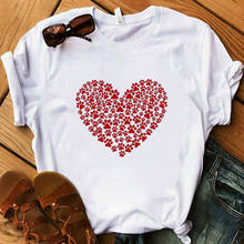 Camiseta feminina com estampa de livro love book, camiseta feminina básica de verão e outono e inverno 2024 - compre barato
