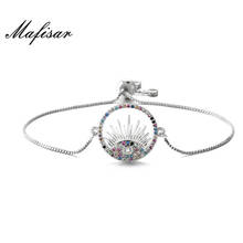 Mafisar Fashion Colourful CZ Lucky Evil Eye Bracelet Gold/Silver Color Adjustable Chain Bracelet & Bangle Female Wedding Jewelry 2024 - buy cheap