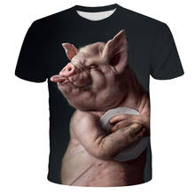 Camiseta con estampado 3D para hombre y mujer, camisa con estampado de Animal, cerdo y oveja, estilo Harajuku, Tops de verano, novedad Popular 2024 - compra barato