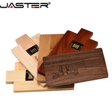 JASTER-tarjeta de madera con grabado láser, unidad Flash de memoria USB 2,0, 4GB, 8GB, 16GB, 32GB y 64GB para fotografía de boda y empresa 2024 - compra barato