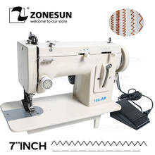 Домашняя швейная машина ZONESUN 106-RP, плотный инструмент для шитья меха, кожи, одежды, зигзаг, обратный шов 2024 - купить недорого