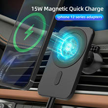 15w magnético sem fio carregador de carro montagem para iphone 12 pro max mini para magsafing carregamento rápido ar ventilação suporte do telefone 2024 - compre barato