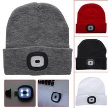 Winter Unisex Warm LED Light Battery Powered Beanie Hat Cap for Outdoor Hunting Camping 2024 - buy cheap