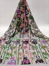 Свадебная французская кружевная ткань с блестками вышивка кружевная ткань JIANXI.C-686803 для женщин платье 2024 - купить недорого