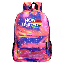 Mochila do time now united para livros, melhor álbum, bolsa para livros, sacolas escolares, com letras da now united, 2020 2024 - compre barato