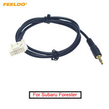 FEELDO 10 шт. 3,5 мм штекер AUX-IN Гнездо аудио кабель для Subaru Forester 2013 расширение Автомобильное CD-радио AUX провод адаптер 2024 - купить недорого